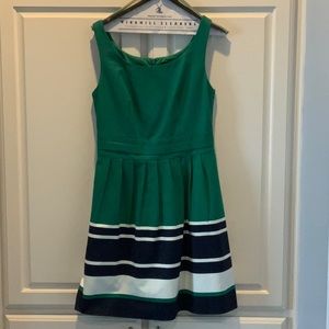 The Limited green dress with blue and white stripes. Dry cleaned but never worn.